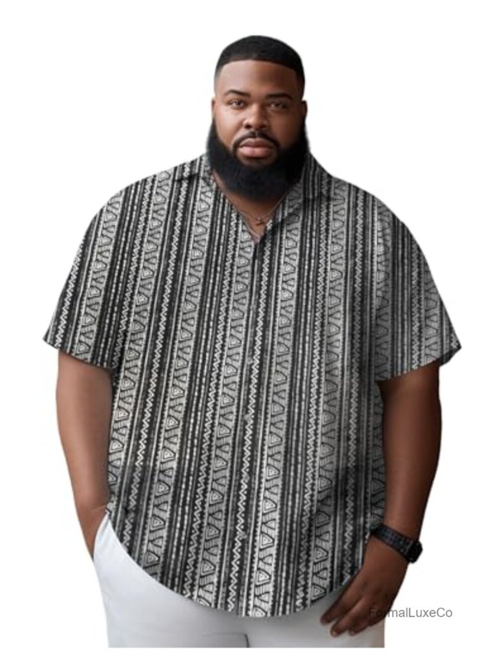 Men's Big & Tall Short Sleeve Button Down Shirt Casual Summer Beach Work